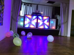 A small version of the Retro Roadshow in place for Dave's 80s themed party at Brampton Park golf club