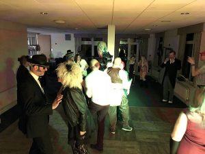 A full dance floor with the Retro Roadshow at Dave's party at Brampton Park golf club
