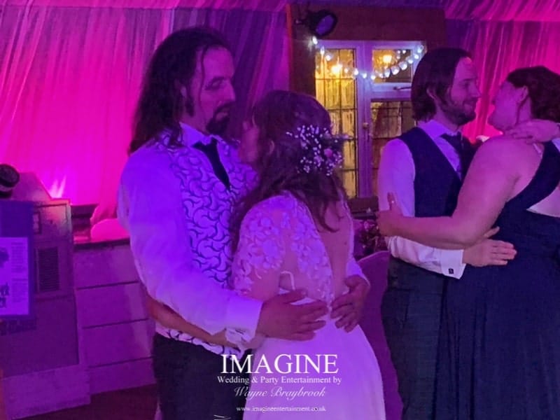 Sarah & Bryan's wedding reception at Bedinham's Farm with Imagine Wedding & Party Entertainment