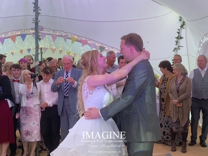 Katheryn & Jame's evening reception at The Dower House with Imagine Wedding & Party Entertainment