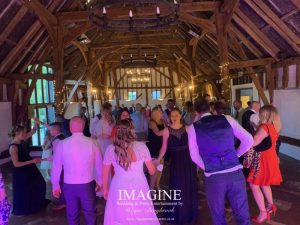 Kelly & Glenn's Retro wedding reception at Smeetham Hall Farm