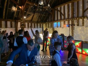 Kelly & Glenn's Retro wedding reception at Smeetham Hall Farm