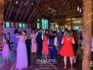 Kelly & Glenn's Retro wedding reception at Smeetham Hall Farm