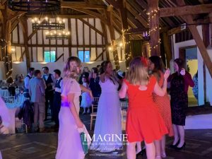 Kelly & Glenn's Retro wedding reception at Smeetham Hall Farm