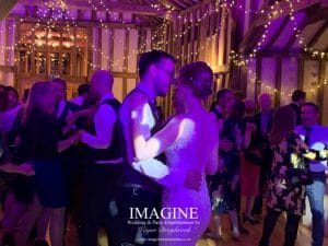 Tess & Drew's evening wedding reception with Imagine Wedding & Party Entertainment