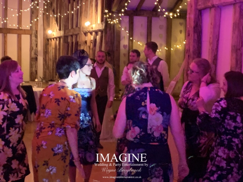 Tess & Drew's evening wedding reception with Imagine Wedding & Party Entertainment