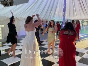 Steph & Trevors wedding reception at Longstowe Hall