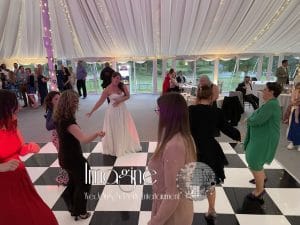 Steph & Trevors wedding reception at Longstowe Hall