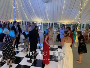 Steph & Trevors wedding reception at Longstowe Hall