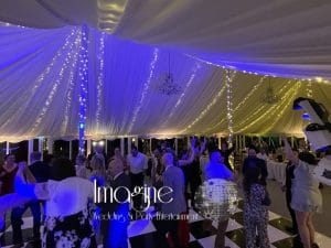 Steph & Trevors wedding reception at Longstowe Hall