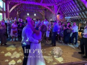 Terri & Pete's evening reception at The Thatch Barn, Yelling