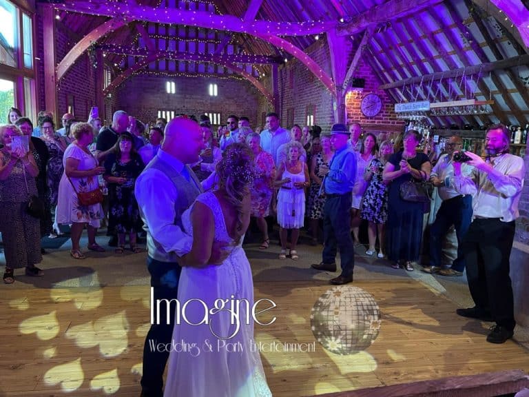 Terri & Pete's evening reception at The Thatch Barn, Yelling