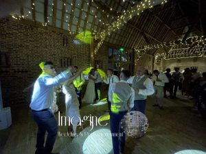 Terri & Pete's evening reception at The Thatch Barn, Yelling