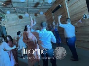 Alice & Merry's evening reception at The Wobbly Barn