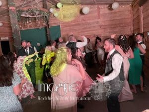 Alice & Merry's evening reception at The Wobbly Barn