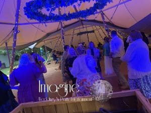 Sarah & Chris's festival style wedding at Woodhurst Grange