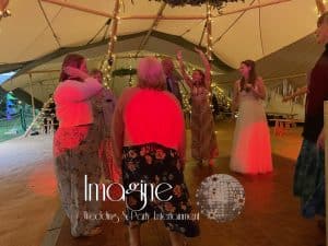 Sarah & Chris's festival style wedding at Woodhurst Grange