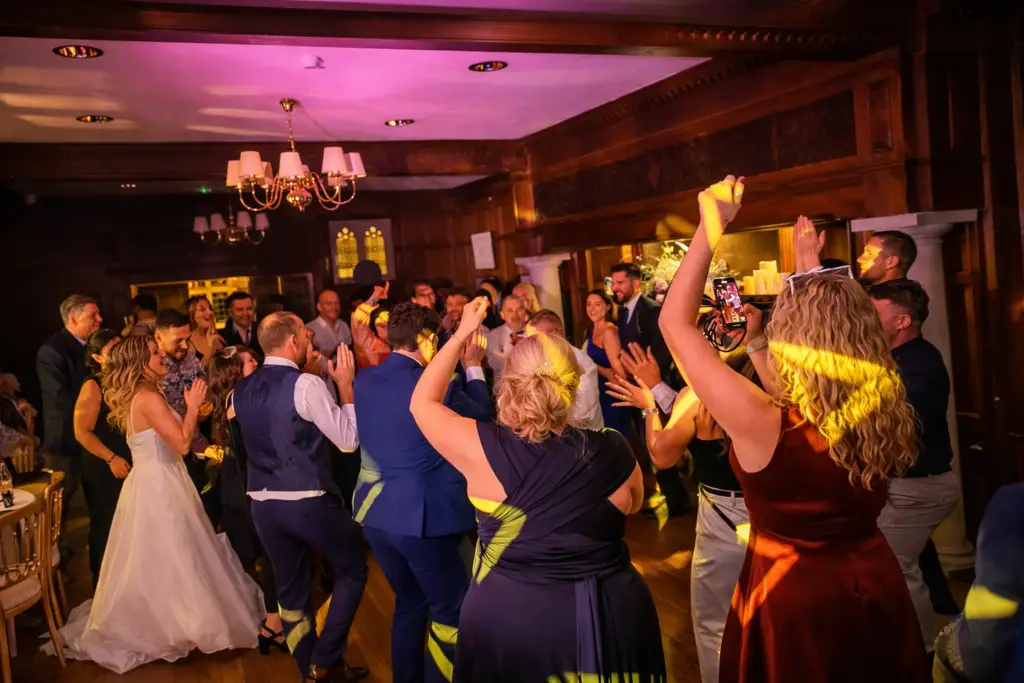 Full wedding dance floor at Lanwades Hall