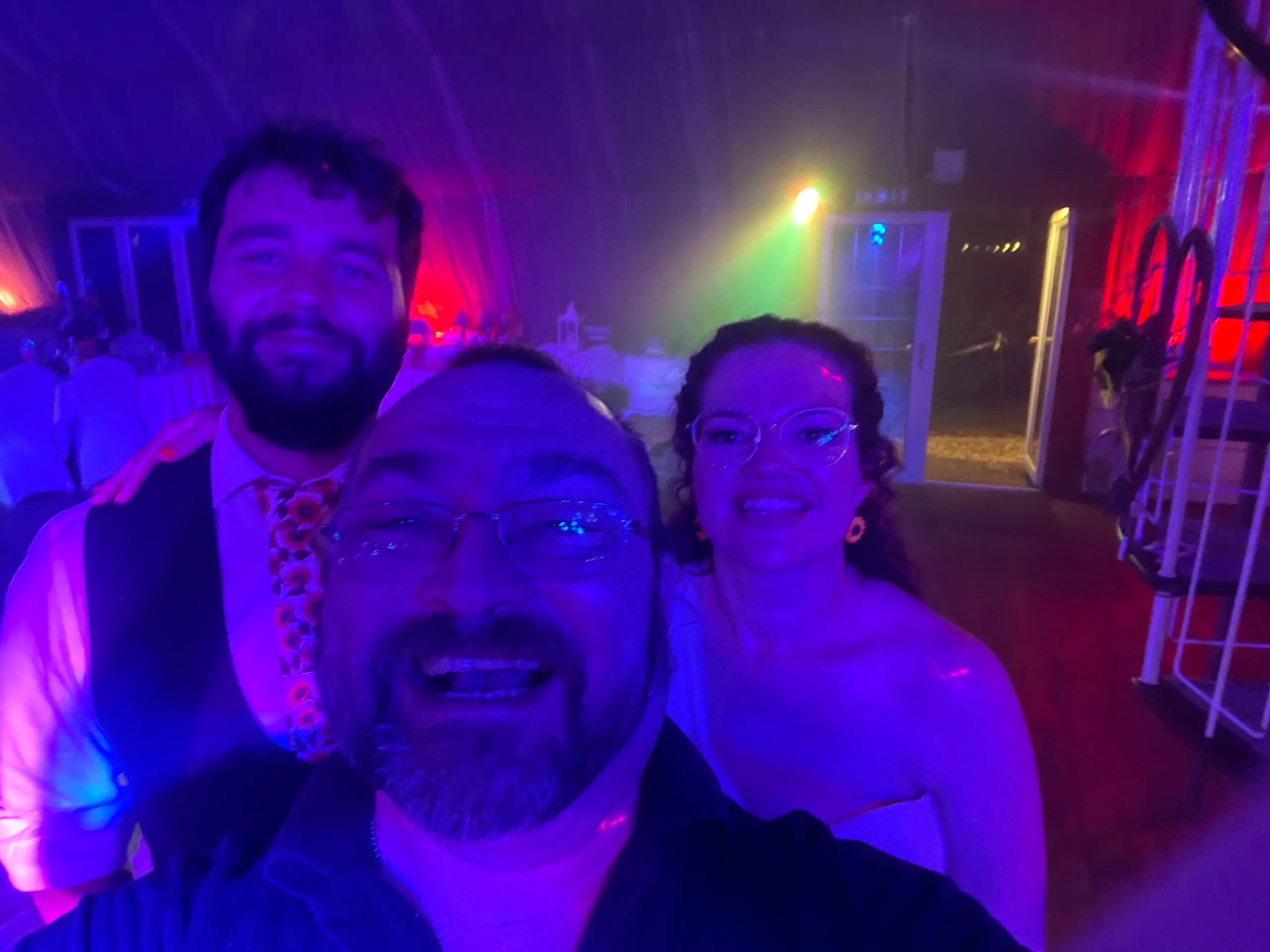 Alice & Dan's evening reception at Bedingham's Farm